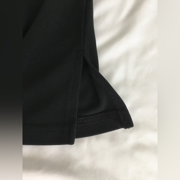 90’s EUC Express tricot rich black vneck collared 3/4 sleeve button down - Picture 4 of 9